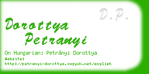 dorottya petranyi business card