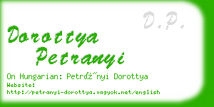 dorottya petranyi business card